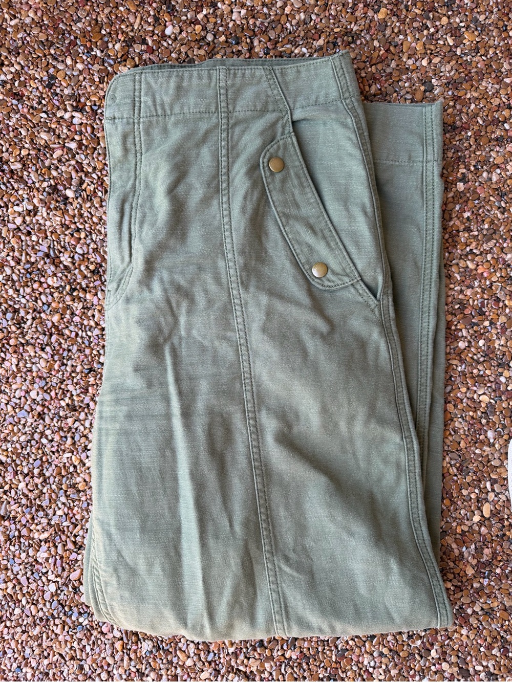 Frame High Waist Utility Barrel Pants - Washed Winter Moss - Picture 5 of 9